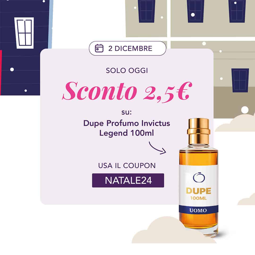 Sconto di 2,50€ sul nostro Dupe Profumo Invictus Legend 100ml