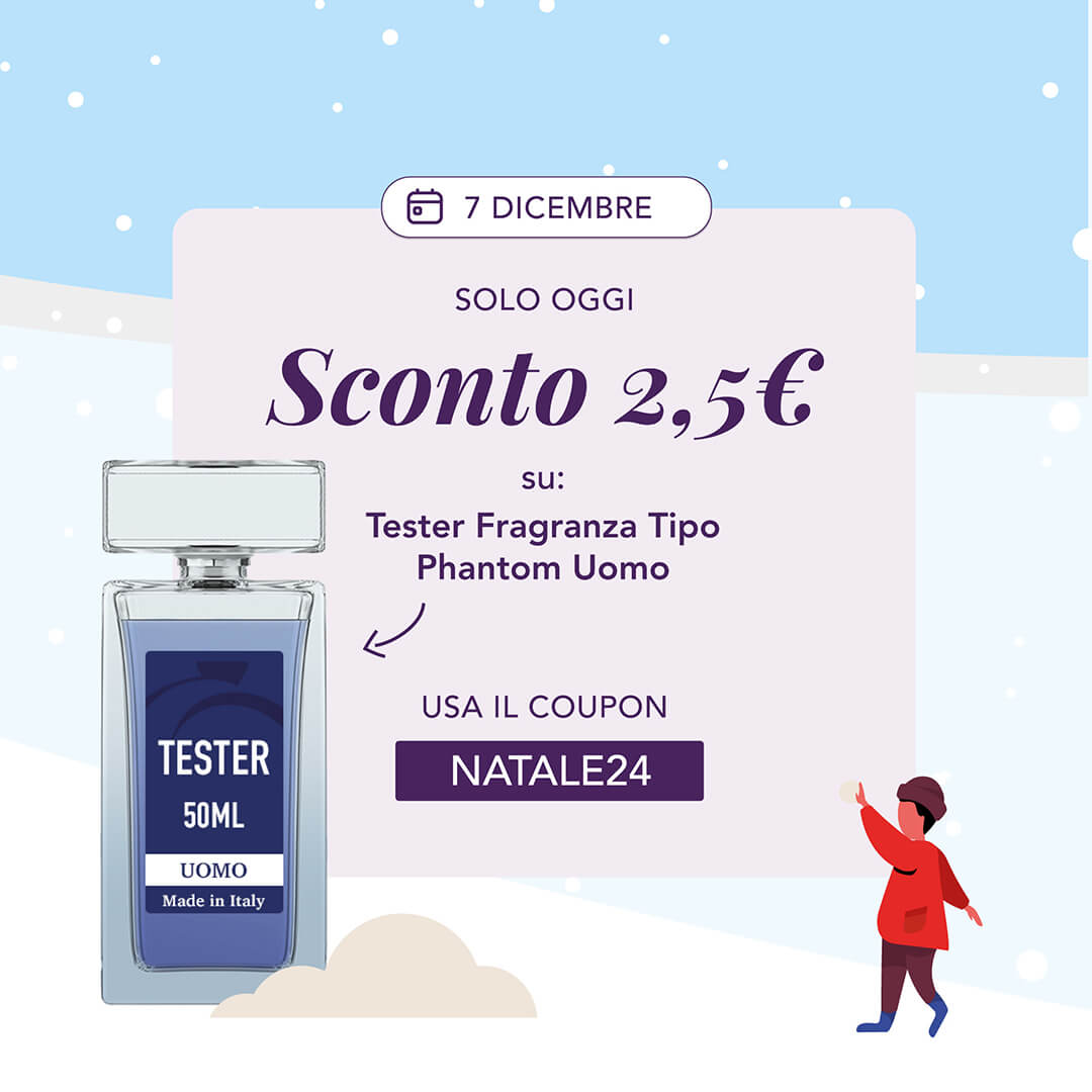 Sconto 2,5€ su Tester Fragranza Tipo Phantom Uomo