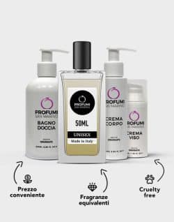 Equivalenti Profumo, Crema, Bagnodoccia e crema viso