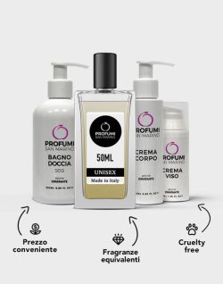 Equivalenti Profumo, Crema, Bagnodoccia e crema viso