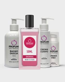 Equivalenti Profumo, Crema, Bagnodoccia e crema viso donna
