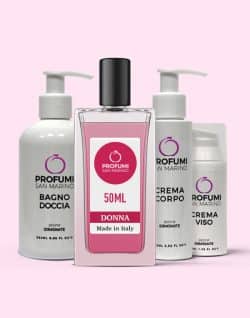 Equivalenti Profumo, Crema, Bagnodoccia e crema viso donna